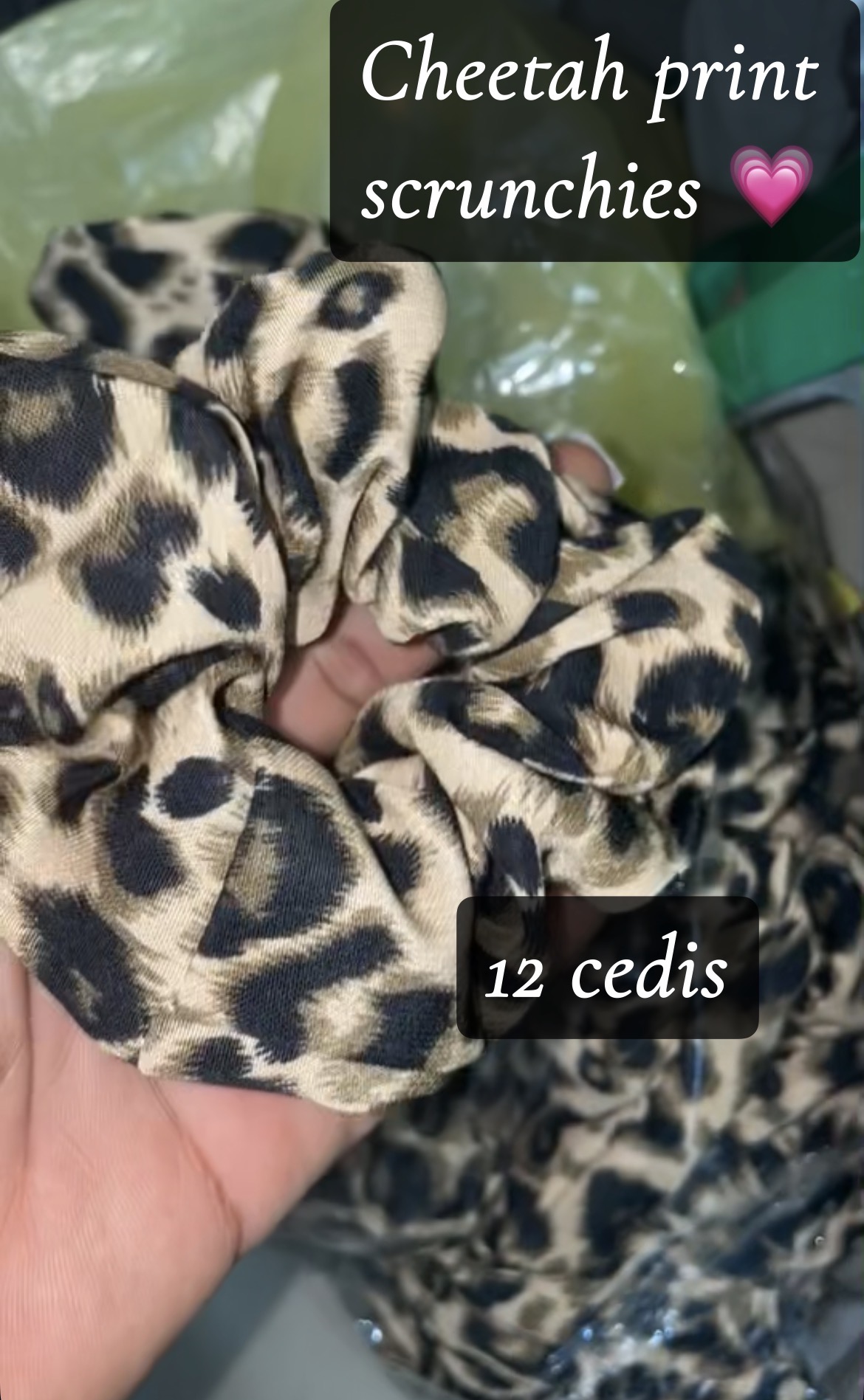Cheetah Print Scrunchies
