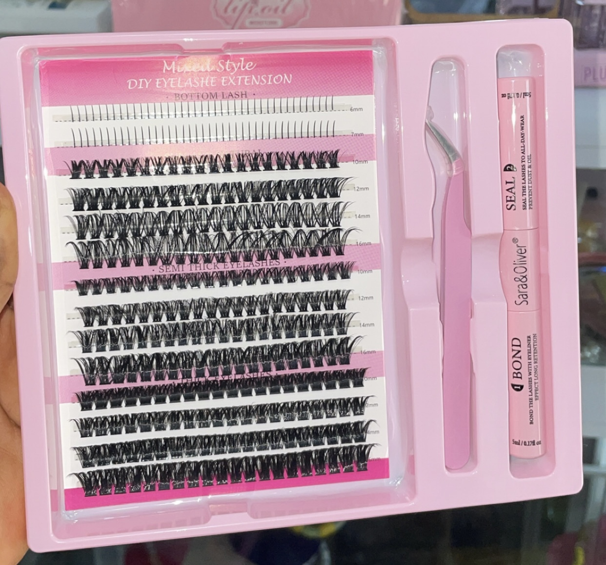 Cluster Lash Set Mixed style with Bottom Lashes