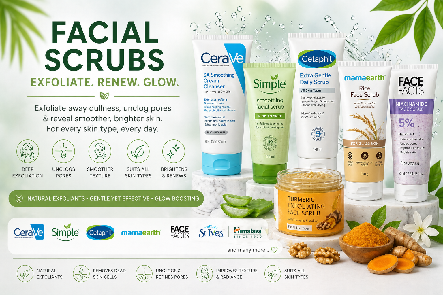 ↳ Facial scrubs